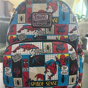 NWT Disney Marvel AOP Loungefly Spider-Man Backpack